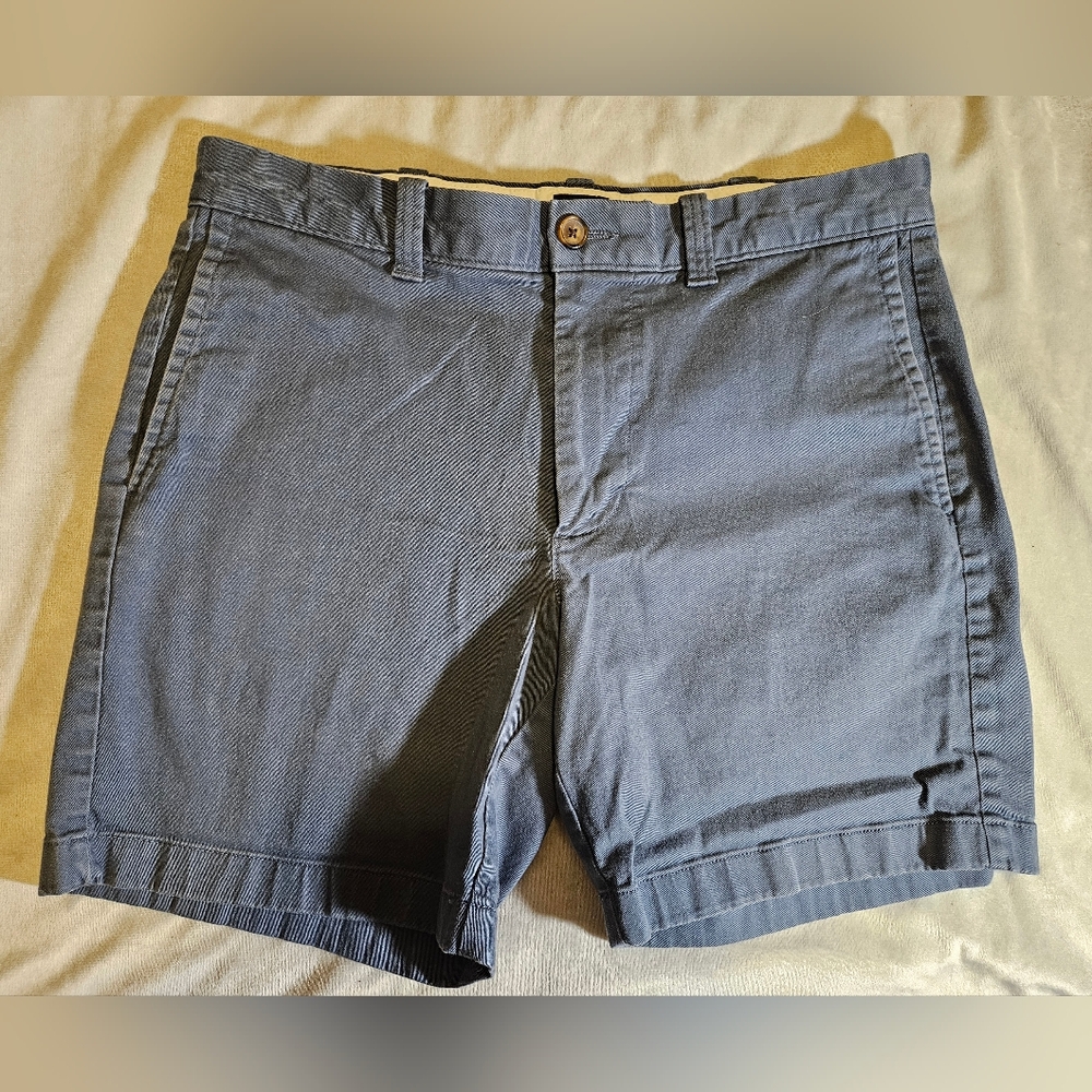 J.Crew Mens Shorts, Blue, 32" waist 7" inseem, Preppy, Cotton, Plain, Chino